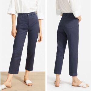 Everlane The Straight Leg Cropped Crop Pants Navy Women's Size 2
